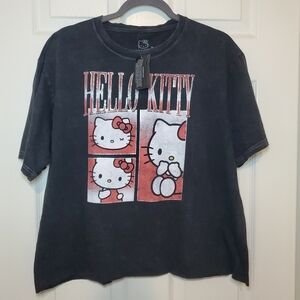 Hello Kitty Collage Mineral Wash Girls Skimmer T-Shirt5 Sz 2X
